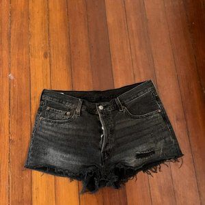 Levi's Black Gray Denim Shorts W32